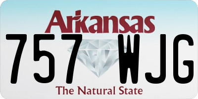 AR license plate 757WJG