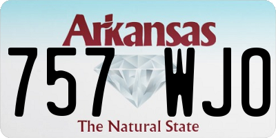 AR license plate 757WJO