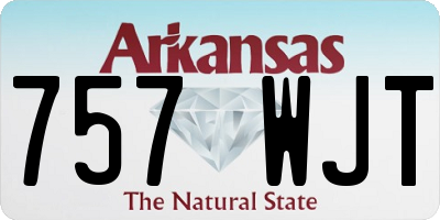 AR license plate 757WJT