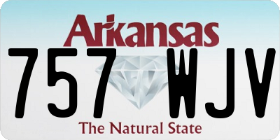 AR license plate 757WJV