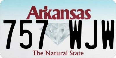 AR license plate 757WJW