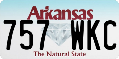 AR license plate 757WKC