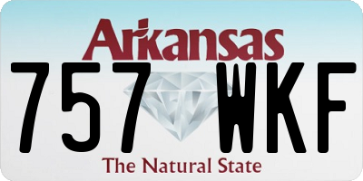 AR license plate 757WKF