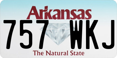 AR license plate 757WKJ