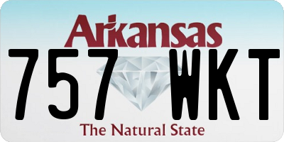 AR license plate 757WKT