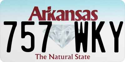 AR license plate 757WKY