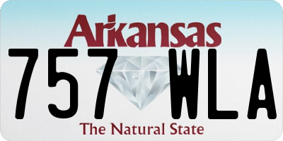 AR license plate 757WLA