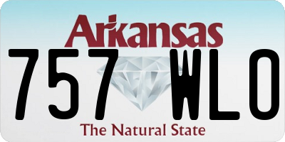 AR license plate 757WLO