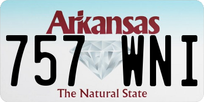 AR license plate 757WNI