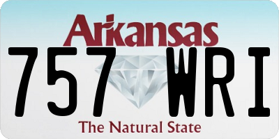 AR license plate 757WRI