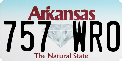 AR license plate 757WRO