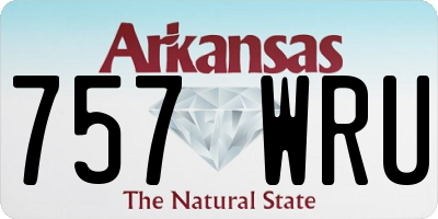AR license plate 757WRU