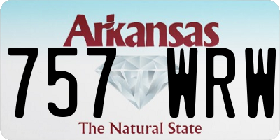 AR license plate 757WRW