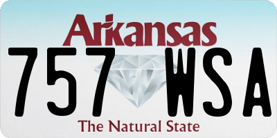 AR license plate 757WSA