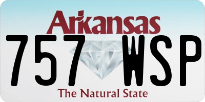 AR license plate 757WSP