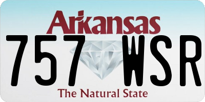 AR license plate 757WSR
