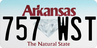 AR license plate 757WST