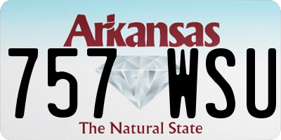 AR license plate 757WSU