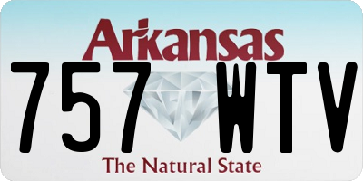 AR license plate 757WTV