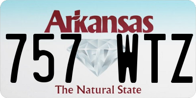 AR license plate 757WTZ