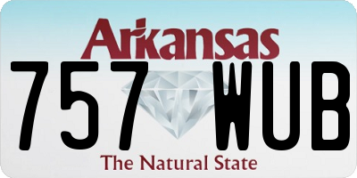 AR license plate 757WUB
