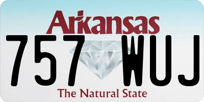 AR license plate 757WUJ