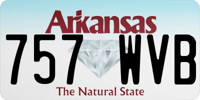 AR license plate 757WVB