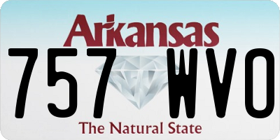 AR license plate 757WVO