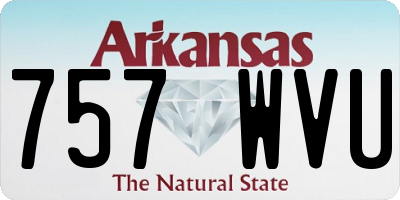 AR license plate 757WVU