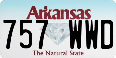 AR license plate 757WWD