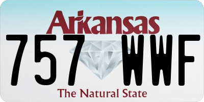 AR license plate 757WWF