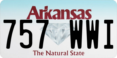 AR license plate 757WWI