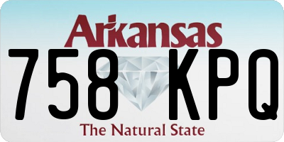 AR license plate 758KPQ