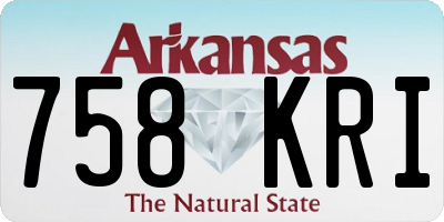 AR license plate 758KRI