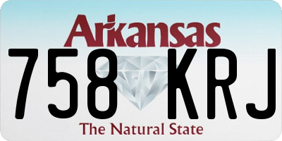 AR license plate 758KRJ