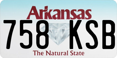AR license plate 758KSB