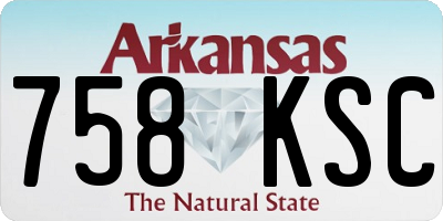 AR license plate 758KSC