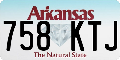 AR license plate 758KTJ