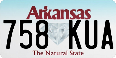 AR license plate 758KUA