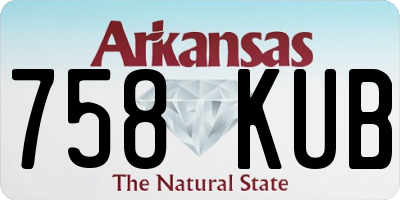 AR license plate 758KUB