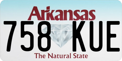 AR license plate 758KUE