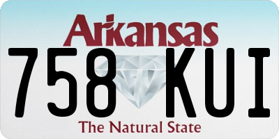 AR license plate 758KUI