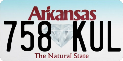 AR license plate 758KUL