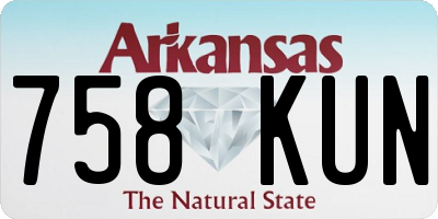 AR license plate 758KUN