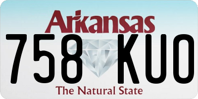 AR license plate 758KUO
