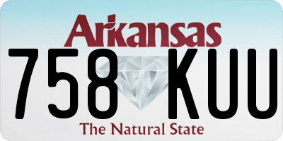 AR license plate 758KUU