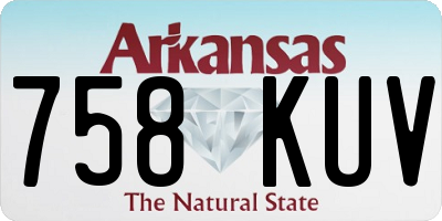 AR license plate 758KUV