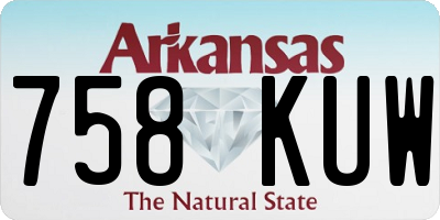 AR license plate 758KUW