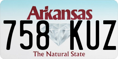 AR license plate 758KUZ