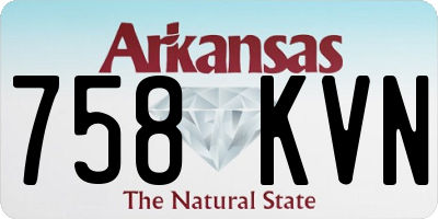AR license plate 758KVN